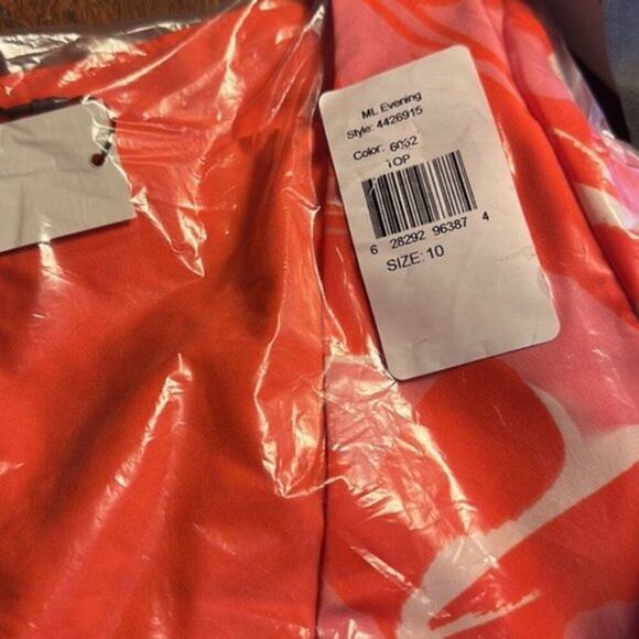 ML Monique Lhuillier Printed Taffeta Crop Top 10 - Picture 7 of 10